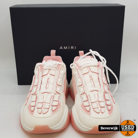 AMIRI White & Pink Bone Runner Low-Top - NIEUW