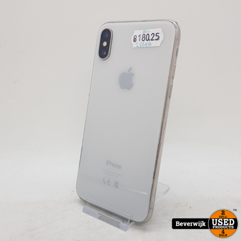 Apple iPhone X 256GB Accu 80% | Wit | Face ID Defect - In Goede Staat