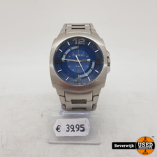 Diesel Analog Blue Dial Stainless Steel Quartz Watch - DZ-1110