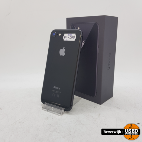 Apple iPhone 8 | 64GB | Accu 80% | Zwart - In Nette Staat