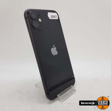 Apple iPhone 11 64GB Accu 74% Zwart - In Goede Staat