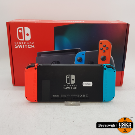 Nintendo Switch Spelcomputer | Roze / Blauw - In Nette Staat