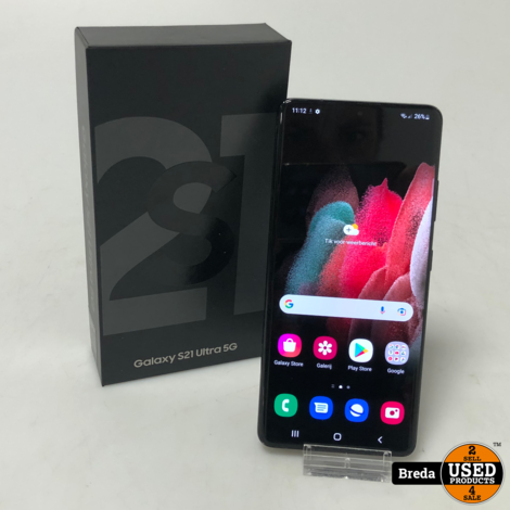 Samsung Galaxy S21 Ultra 5G 256GB Zwart | In doos | Met garantie