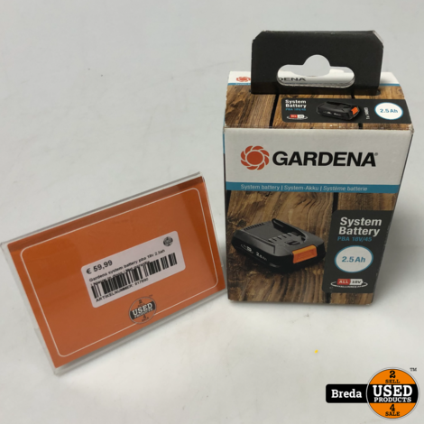 Gardena system battery pba 18v 2.5ah | Nieuw in doos | Met garantie
