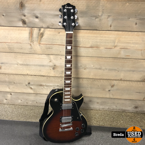 Tenson Les Paul Style Dark Brown gitaar | Met garantie