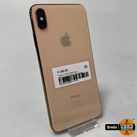 iPhone Xs Max 64GB goud | Batterijcapaciteit 88% | Met garantie