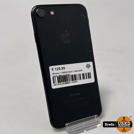 iPhone 7 128GB zwart | Gebruikte staat | Lage accu | Met garantie