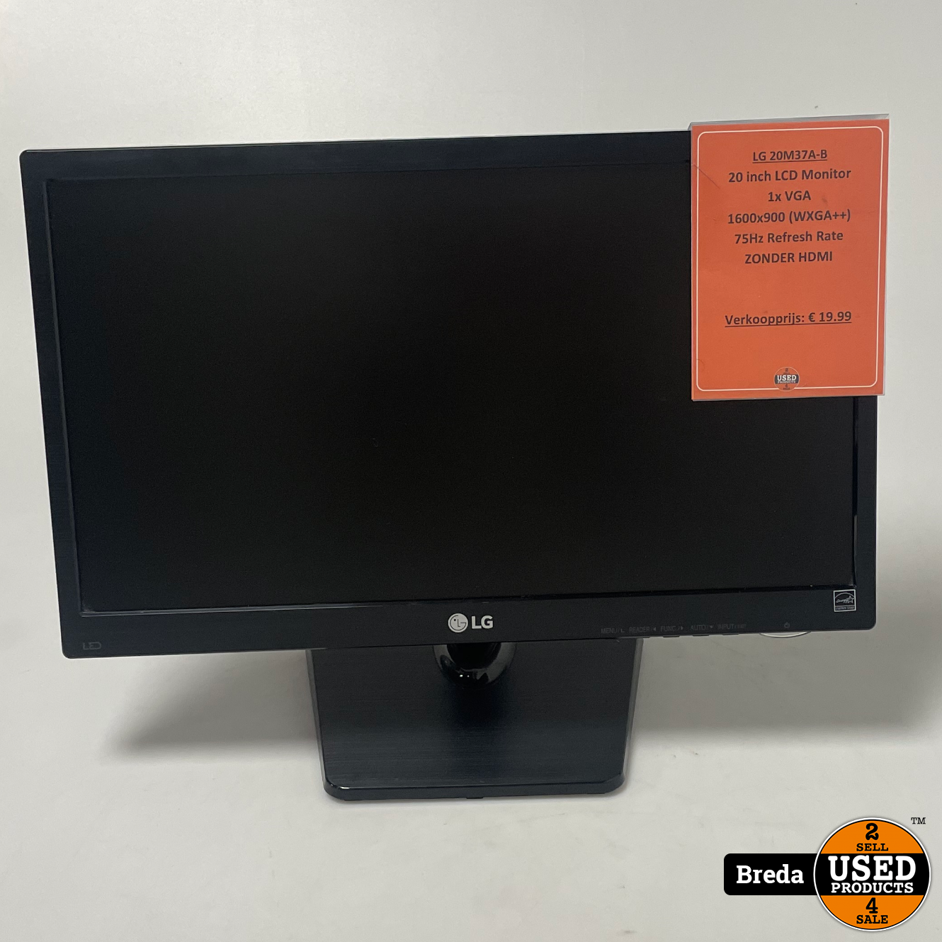 LG 20M37AB Monitor Zonder HDMI Met garantie Used Products Breda