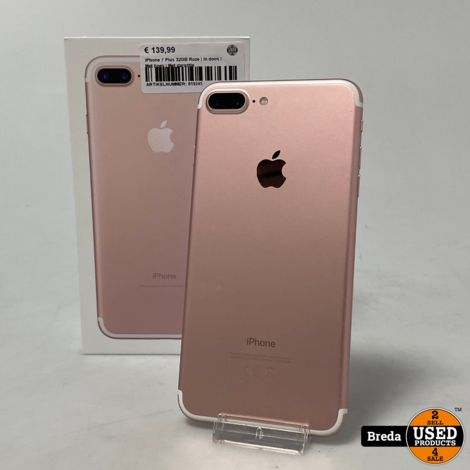 iPhone 7 Plus 32GB Roze | In doos | Met hoes | Met garantie