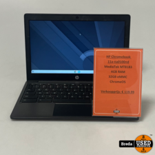 HP Chromebook 11a-na0100nd | MediaTek MT8183 4GB RAM 32GB eMMC ChromeOS | Met garantie