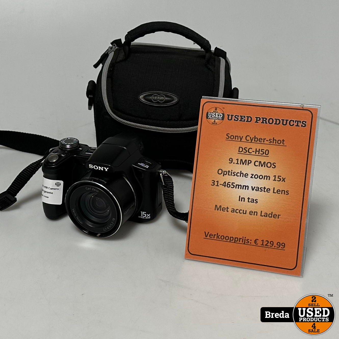Sony Cyber-shot DSC-H50 Camera, In tas, Met lader