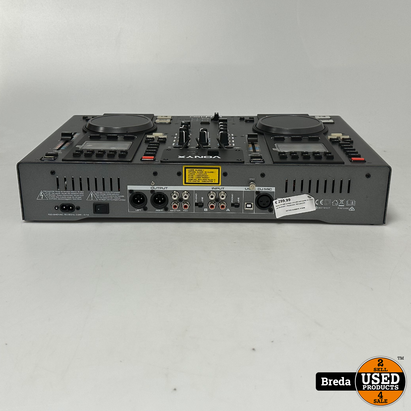Vonyx CDJ450 Dubbele CD/USB mp3 speler en mixer met Bluetooth | Nieuwstaat  | Met garantie - Used Products Breda