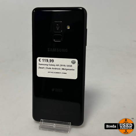 Samsung Galaxy A8 (2018) 32GB Zwart | Oude Android | Metgarantie