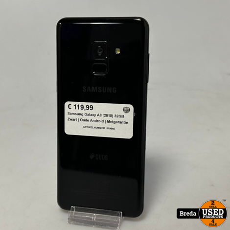 Samsung Galaxy A8 (2018) 32GB Zwart | Oude Android | Metgarantie