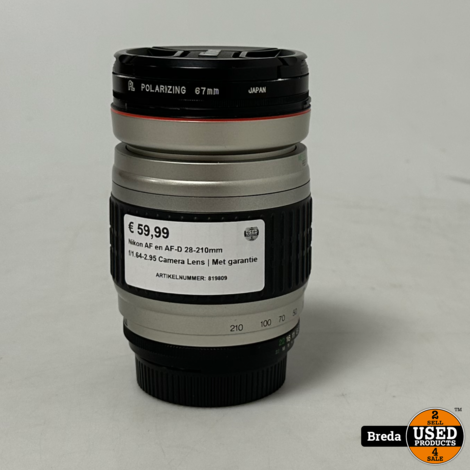 Nikon AF en AF-D 28-210mm f/1.64-2.95 Camera Lens | Met garantie