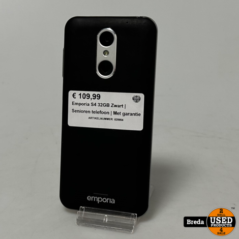 Emporia S4 32GB Zwart | Senioren telefoon | Met garantie