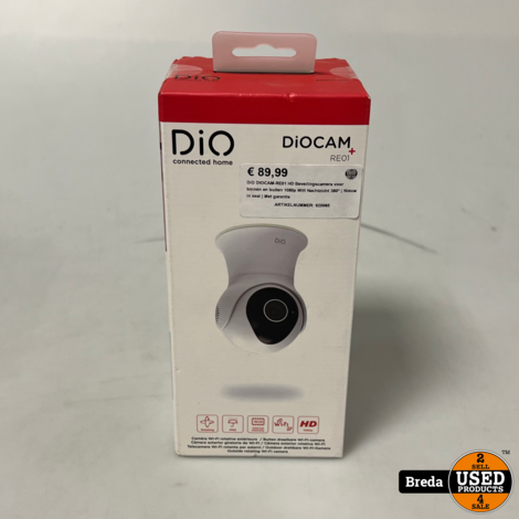 DiO DIOCAM-RE01 HD Beveilingscamera voor binnen en buiten 1080p Wifi Nachtzicht 360° | Nieuw in seal | Met garantie