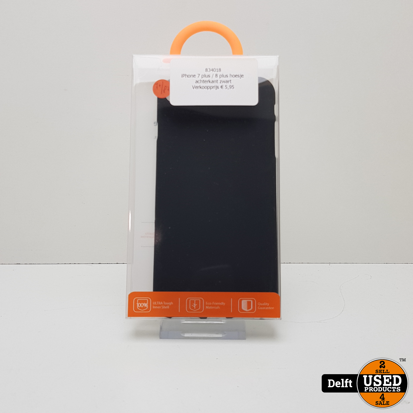 Productiecentrum naam Vormen iPhone 7 plus / 8 plus hoesje achterkant zwart 1 maand garantie - Used  Products Delft