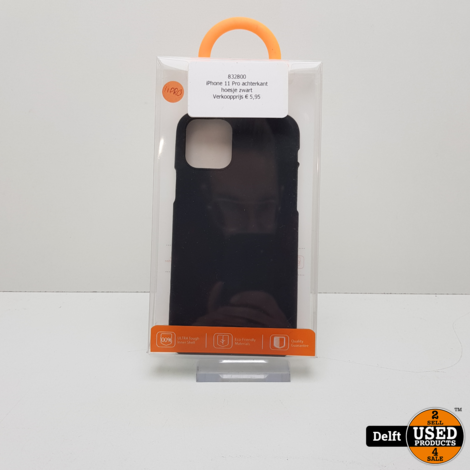 IPhone 11 Pro hoesje achterkant zwart 1 maand garantie