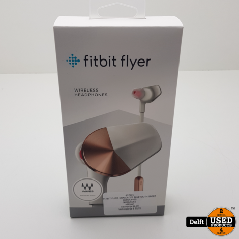 FITBIT FLYER DRAADLOZE BLUETOOTH SPORT OORDOPJES - GRIJS/ROSE | NIEUW!