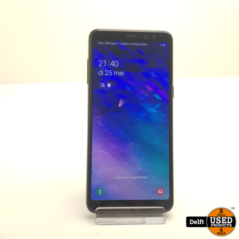 Samsung Galaxy A8 2018 Black Dualsim nette staat 3 maanden garantie