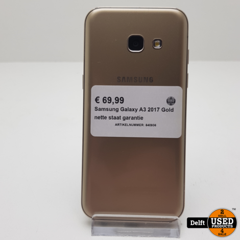 Samsung Galaxy A3 2017 Gold nette staat garantie