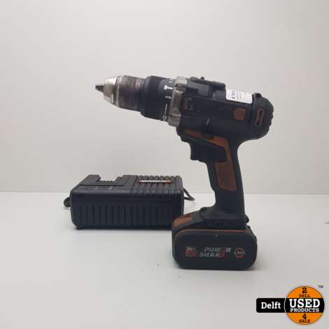 WORX WX372.9 Accu-slagboorschroevendraaier 20 V nette staat 1 Maand garantie