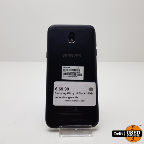 Samsung Glaxy J5 Black 16GB nette staat garantie
