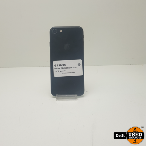 IPhone 8 64GB Black accu 100% garantie