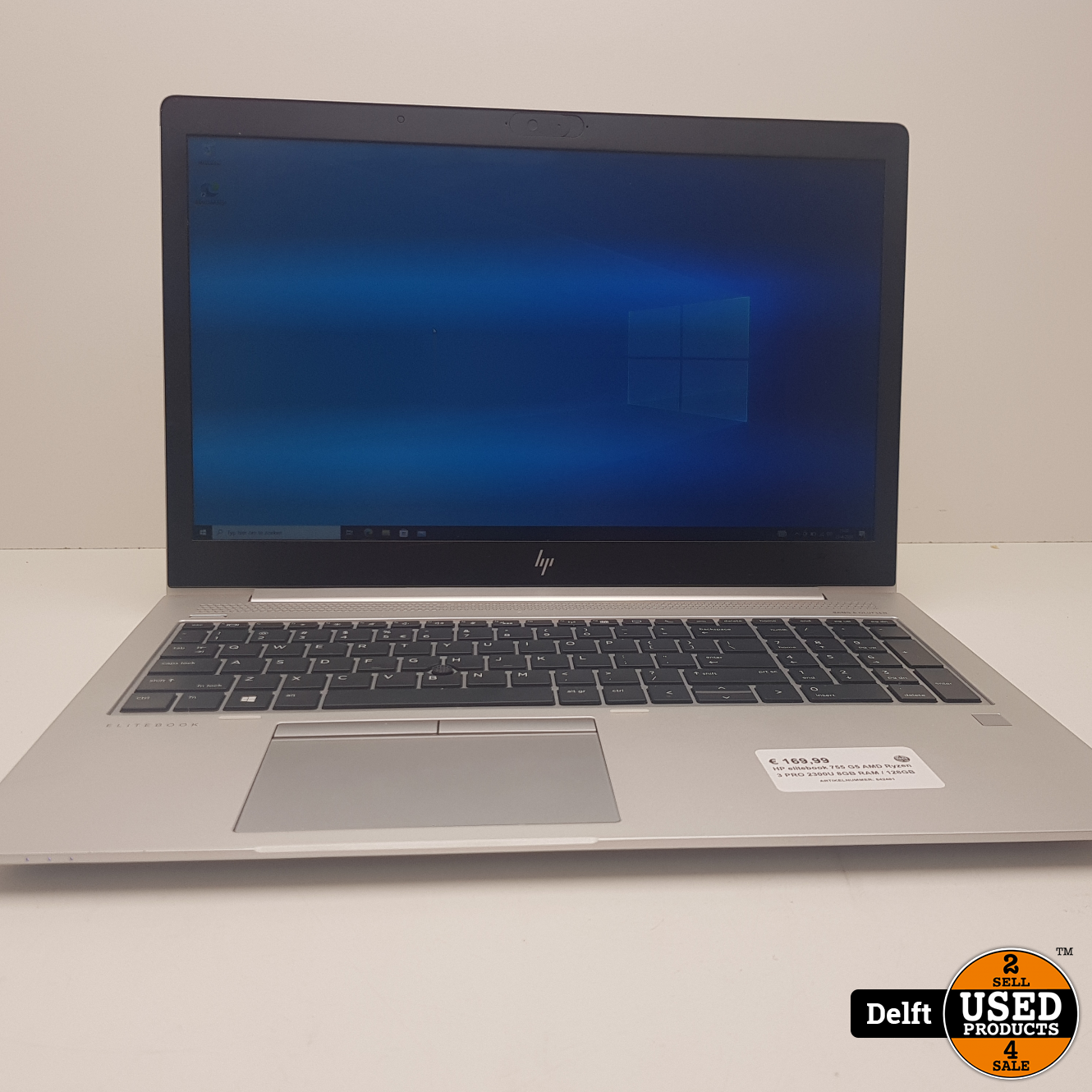 HP elitebook 755 G5 AMD Ryzen 3 PRO 2300U 8GB RAM / 128GB - Used