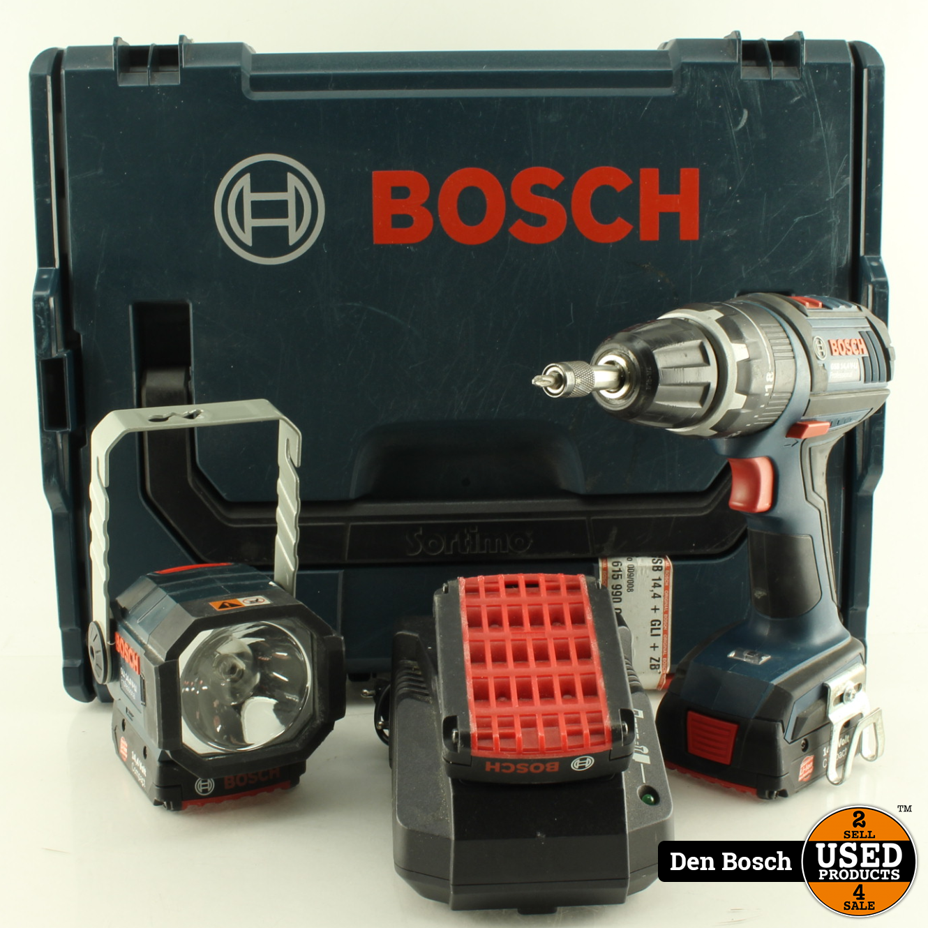 Machtigen hoogtepunt Bad Bosch GSB 14,4 V-LI Schroefmachine + 3 Accus en Oplader - Used Products Den  Bosch