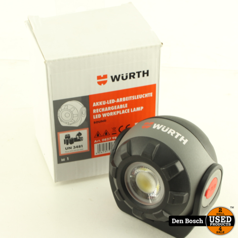 Wurth Oplaadbare LED Werklamp met Bluetooth Speaker