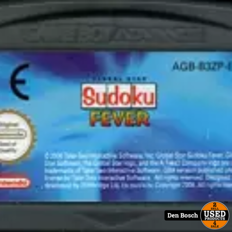 sudoku Fever - GBA Game (losse cassette)