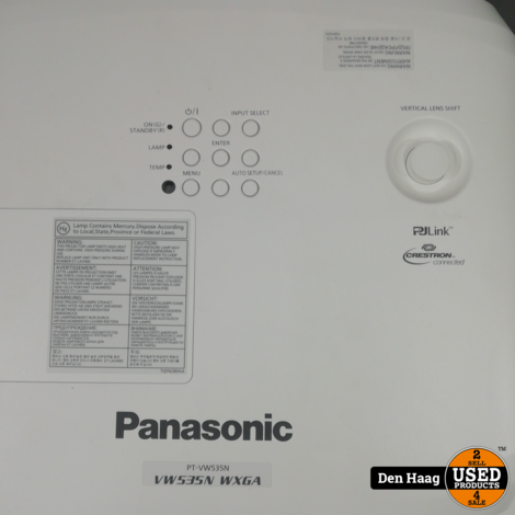 Panasonic PT-VW535N 1280 x 800 10,000:1 LCD Projector + reserve lamp