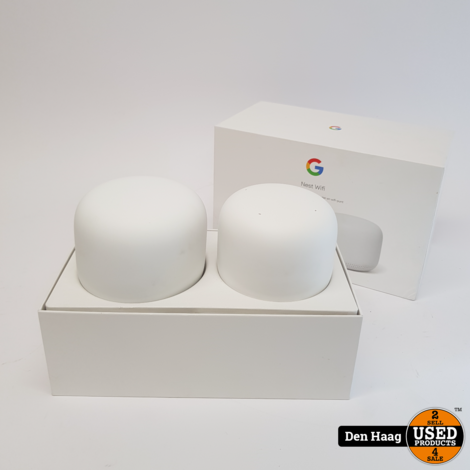 Google Nest WiFi Router en WiFi Punt wit | In nieuwstaat