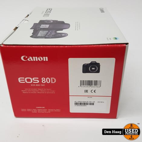 Canon eos 80D 24.2 megapixel Fotocamera | Nieuw
