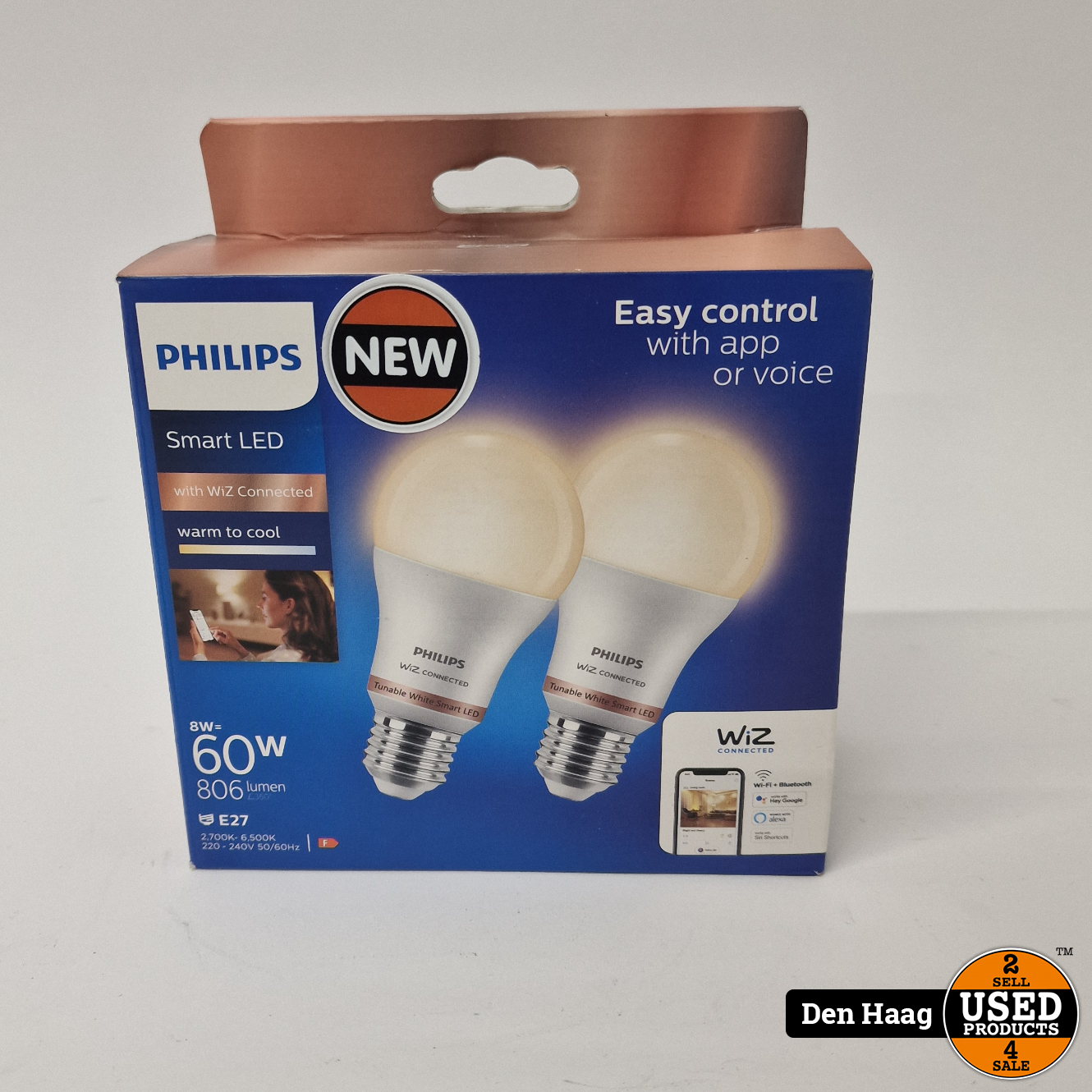 vertel het me Betuttelen Buitenshuis philips Philips Smart LED E27 8W 806lm 2700K-6500K Frosted | Nieuw. - Used  Products Den Haag