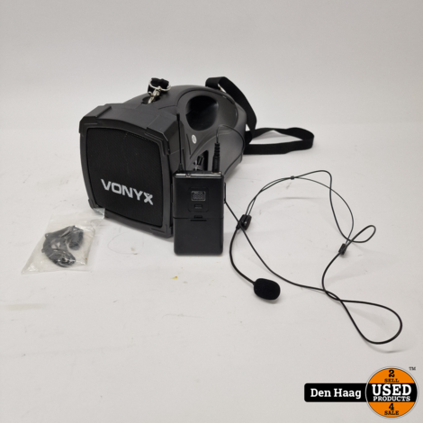 Vonyx ST012 PA Draadloos UHF headset Mic USB/Bluetooth Zwart| Nette staat
