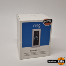 Ring Video Deurbel Pro 2 Bedraad 1536p HD+ video Zilver | Nieuw in seal