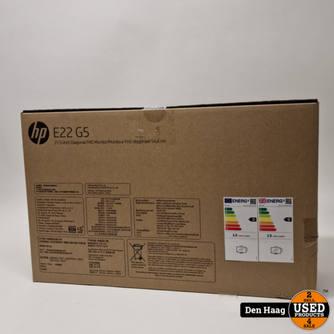 HP E-Series E22 G5 54,6 cm Full HD LED Zwart Beeldscherm | nieuw