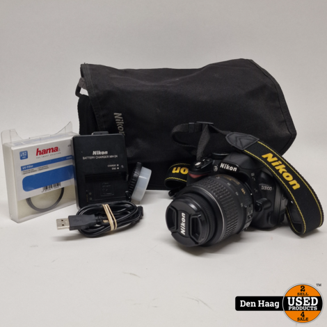 Nikon D3100 Inc Nikon AF-S 18-55MM F/3.5-5.6 G DX VR | Nette staat