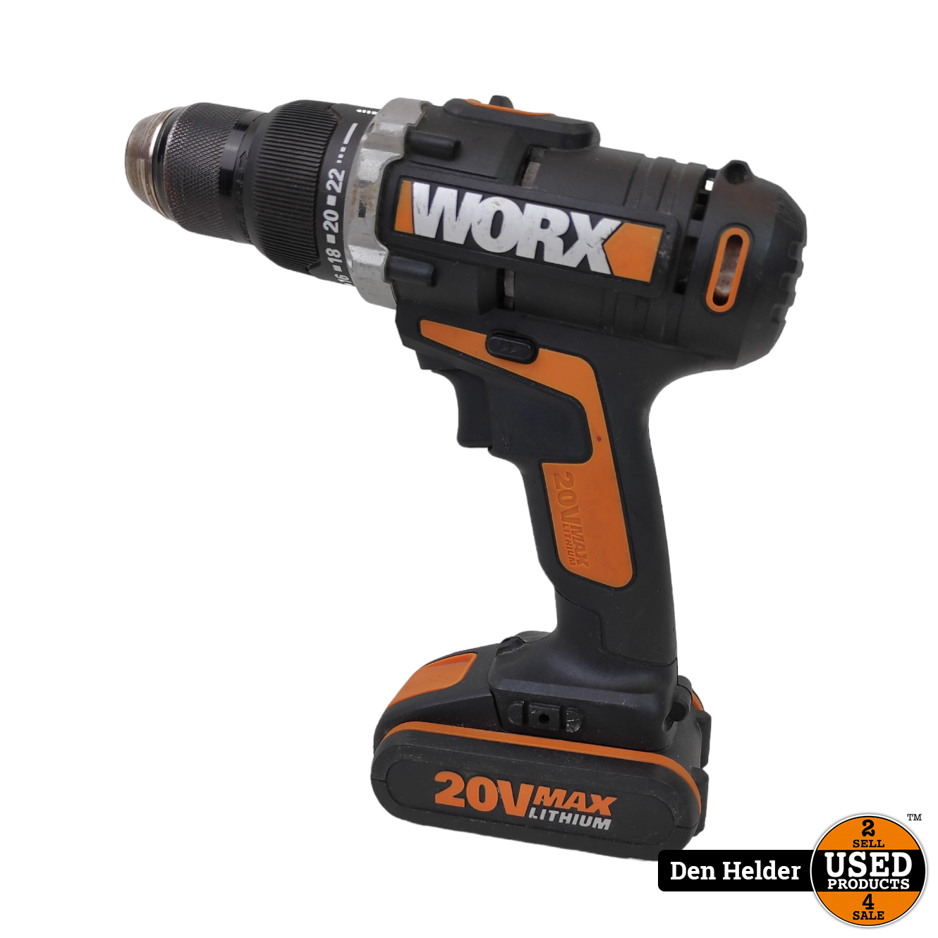 Worx WX372 Klopboormachine 20V - In Nette Staat Used Products Helder