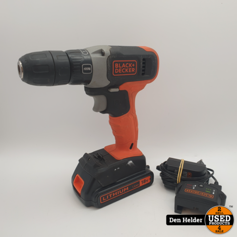 Black Decker BCD001 Met Accu en Oplader - In Nette Staat