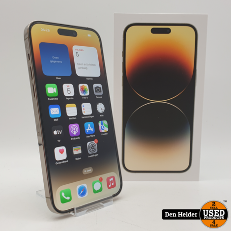 Apple iPhone 14 Pro Max 256GB Accu 87% Gold - In Nette Staat