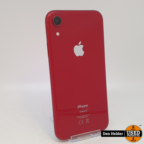 Apple iPhone XR 128GB Accu 80% Rood - Geen Face ID - In Nette Staat