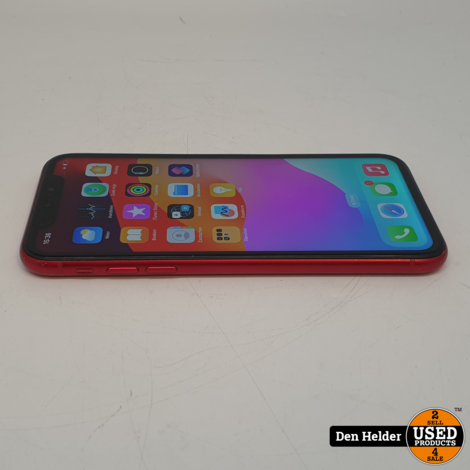 Apple iPhone XR 128GB Accu 80% Rood - Geen Face ID - In Nette Staat