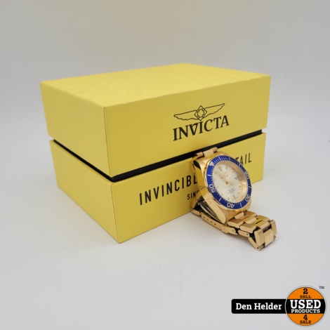 Invicta Pro Diver Goud Heren Horloge - In Nette Staat