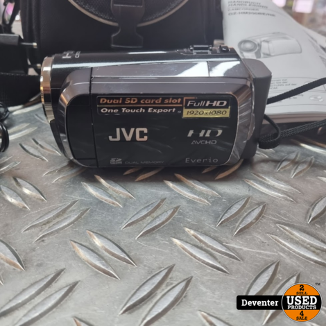 JVC GZ-HM200BE Full HD II 2 x SD II Extra accu II Draagtasje