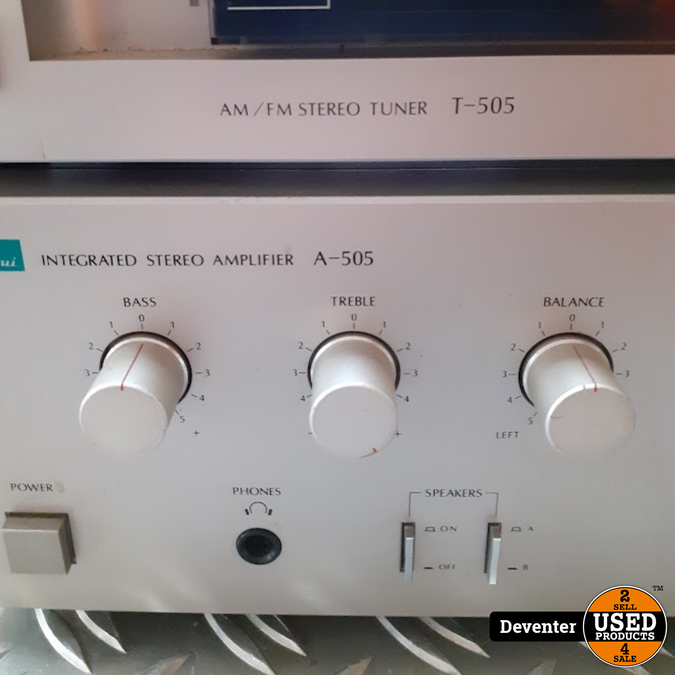 Dwingend Verzorgen Een goede vriend Sansui A 505 Stereo Versterker en T 505 AM/FM Stereo Tuner - Used Products  Deventer