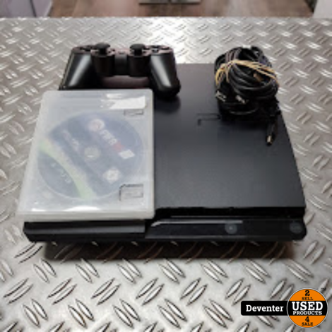 Sony Playstation 3 Slim 160GB Met 1 Dualshock controller  Stroom-, USB en HDMI kabel